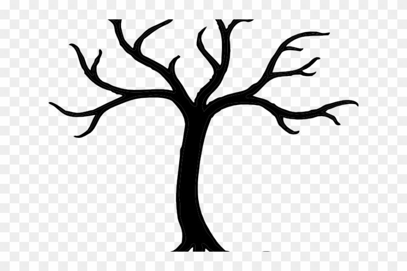 Silhouettes Clipart Tree Branch - Bare Tree Branch Silhouette - Png Download