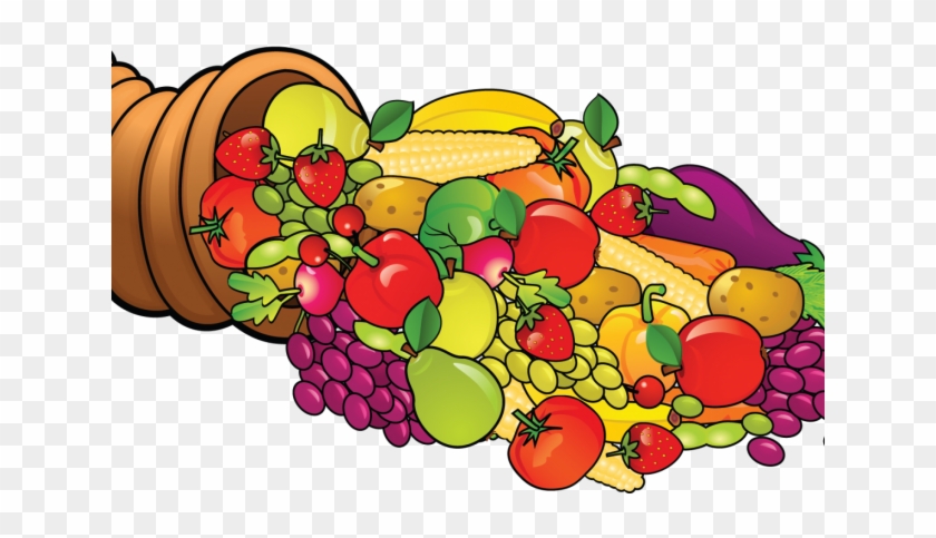 Cornucopia Clipart Grape - Thanksgiving Food Clipart Transparent Background - Png Download