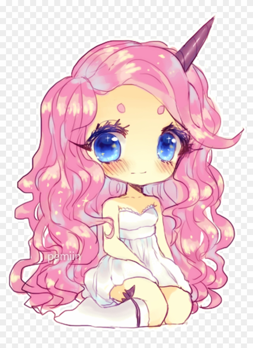 #anime #chibi #kawaii #animeeyes #yaoi #candy #candyboy - Chibi Anime Unicorn Girl Clipart