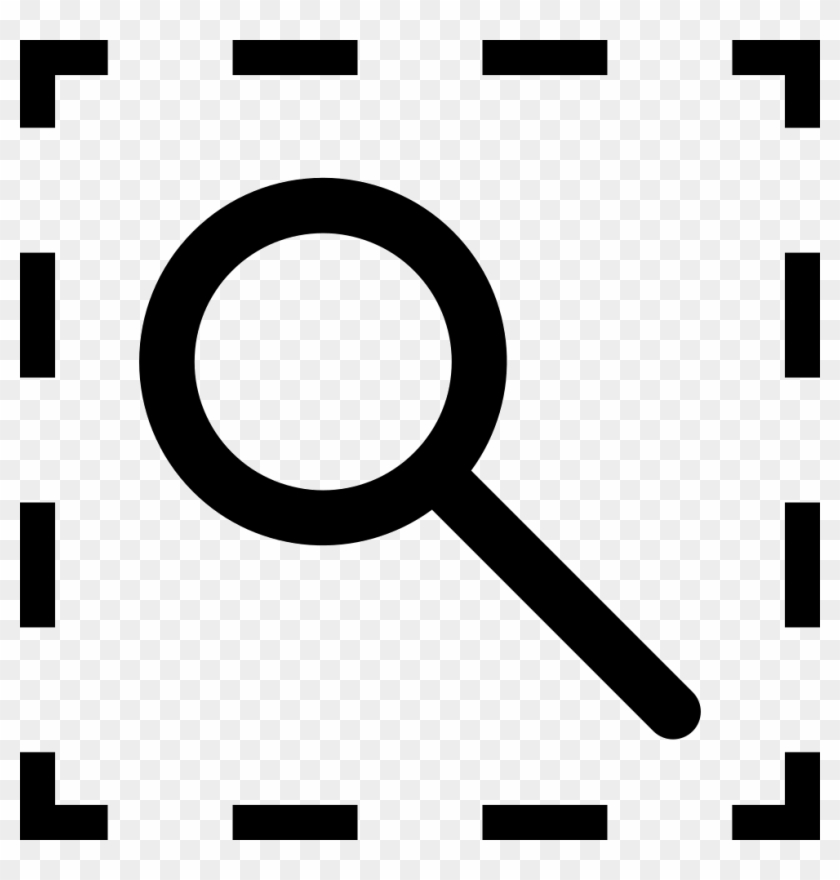 Square Clipart Magnifying Glass - Selection Symbol - Png Download