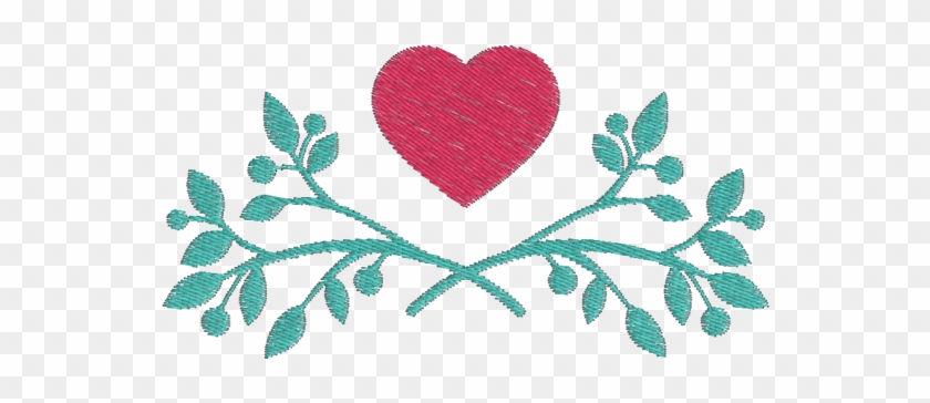 Ornamento Folhagem Coração - Heart Clipart