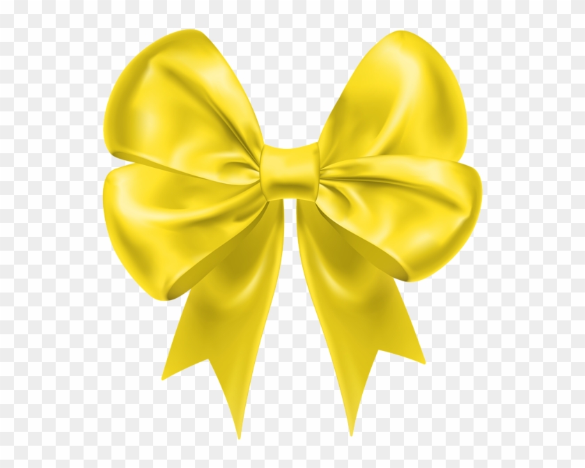 Yellow Bow Decoration Transparent Image - Satin Clipart