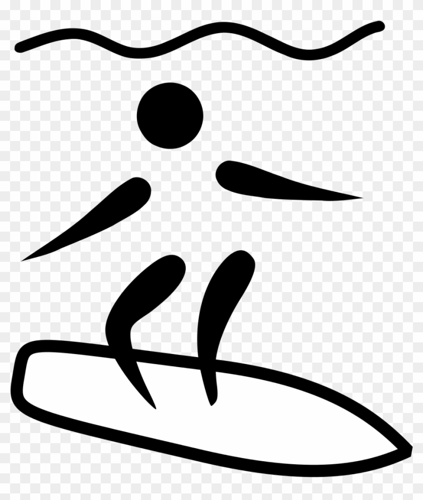 Surfing At The 2020 Summer Olympics - Surfing Pictogram Clipart