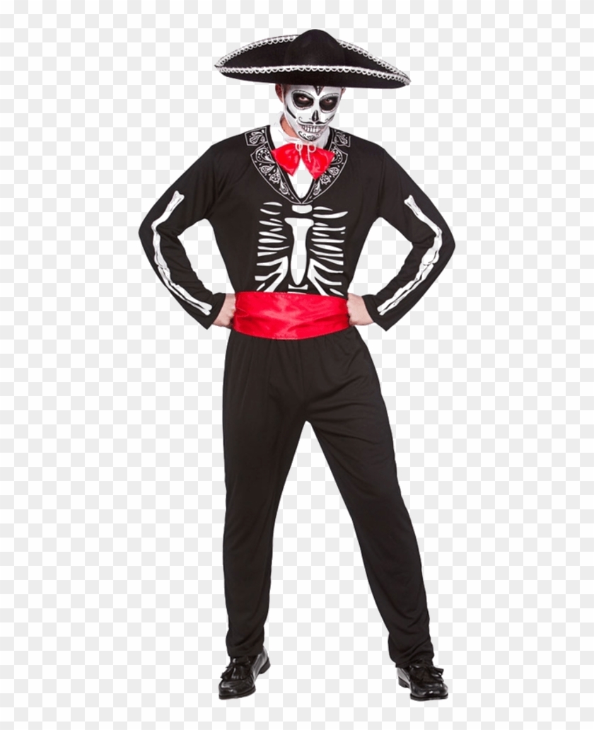 Mariachi Day Of The Dead Costume - Mens Day Of The Dead Costume Clipart
