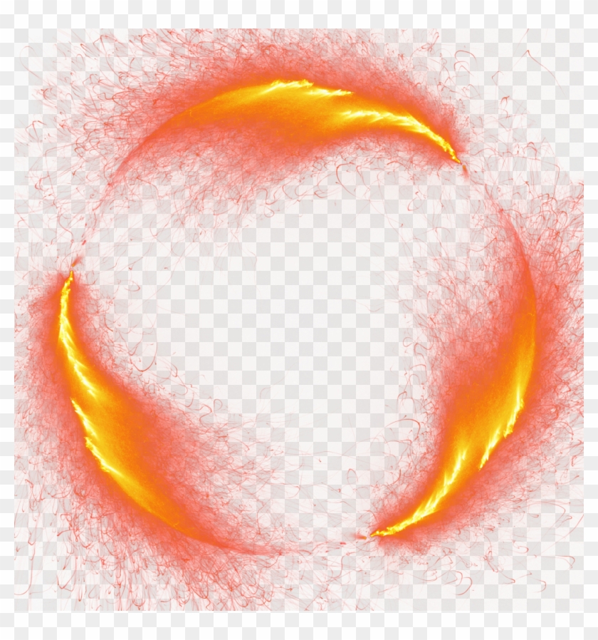 Burst Fire Light Flame Of Border Round Clipart - Circle Of Fire Transparent - Png Download