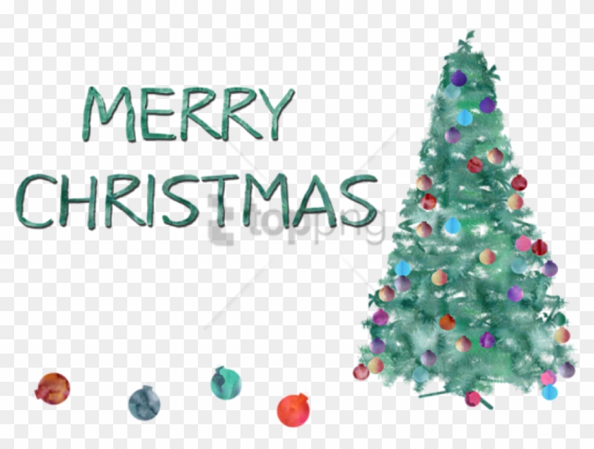 Free Png Download Merry Christmas Watercolor Png Images - Watercolor Christmas Tree Png Clipart