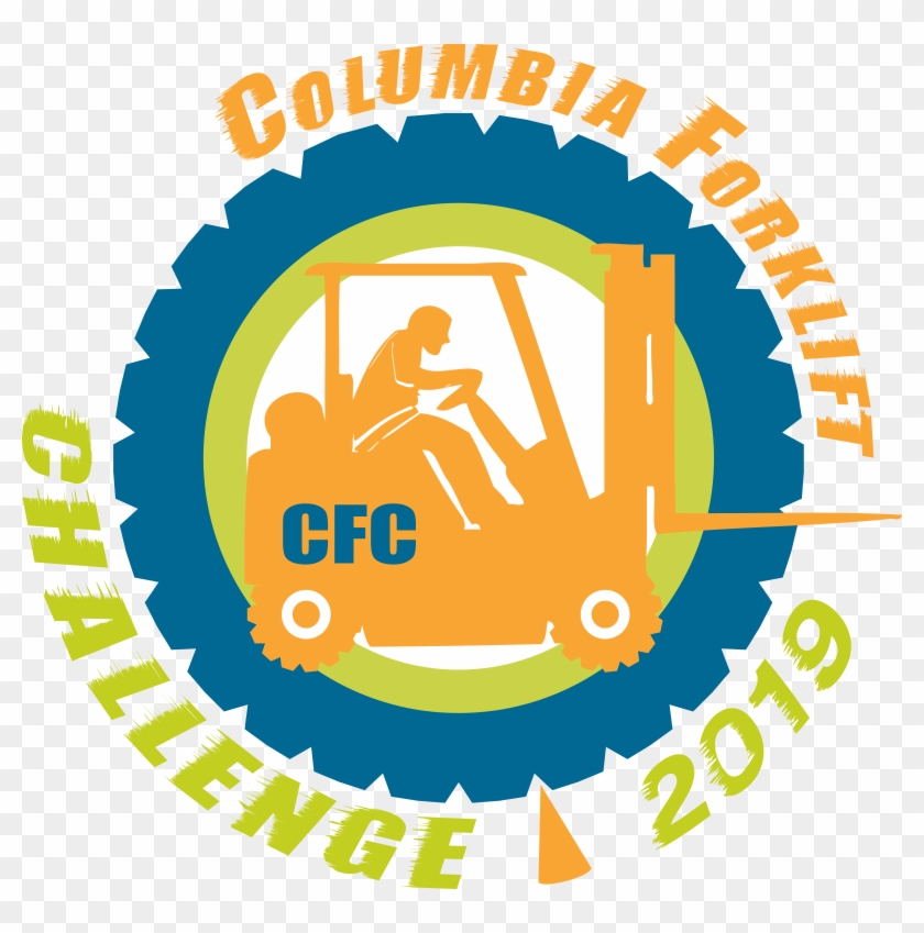 2019 Columbia Forklift Challenge Logo - Circle Clipart #1717115