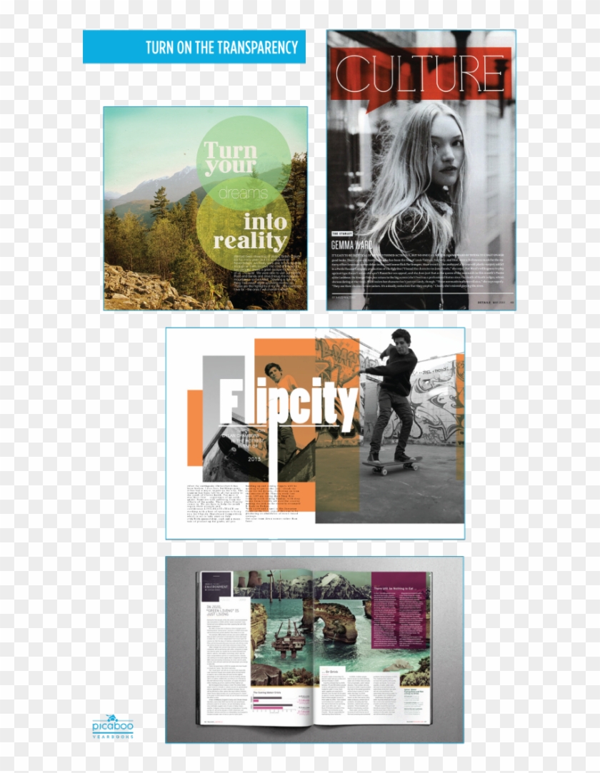 Using Transparent Shapes In Your Yearbook Design - Flyer Clipart