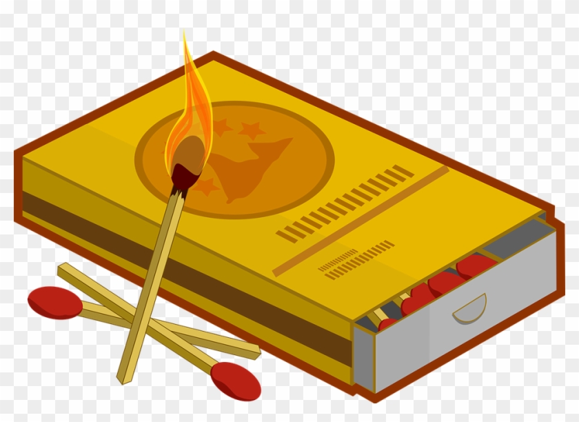 Fire Clipart Stick - Matchstick Clip Art - Png Download