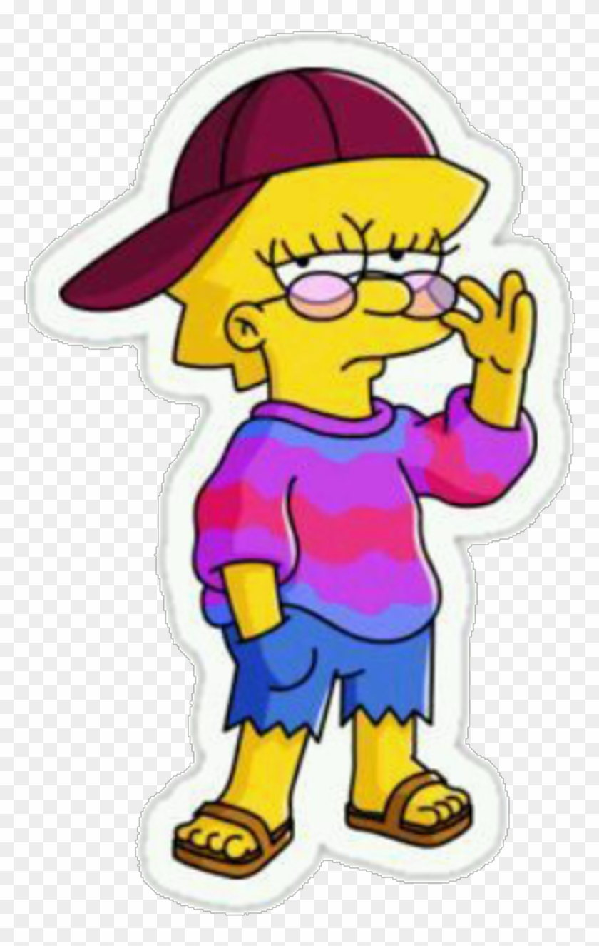 Cute Tumblr Transparent Overlay Stickers Sticker Tumblr - Lisa Do Simpsons Clipart
