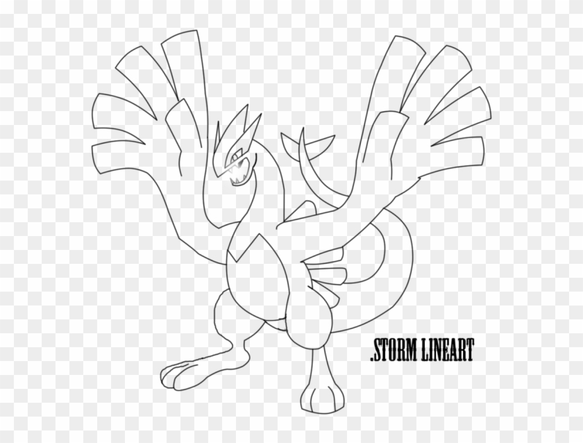 Outstanding Lugia Coloring Pages Embellishment - Dark Lugia Colouring Pages Clipart