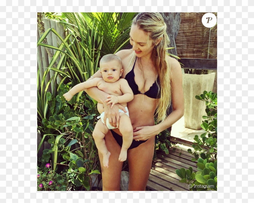 Candice Swanepoel Et Son Fils Anacã - Candice Swanepoel Mit Baby Clipart #1718155