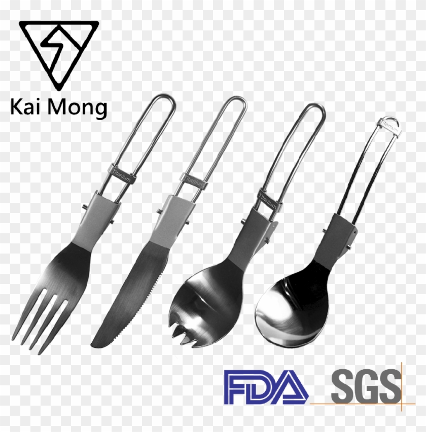 Camping Hiking Spoon Spork Fork Knife Portable Cutlery - Sgs Clipart