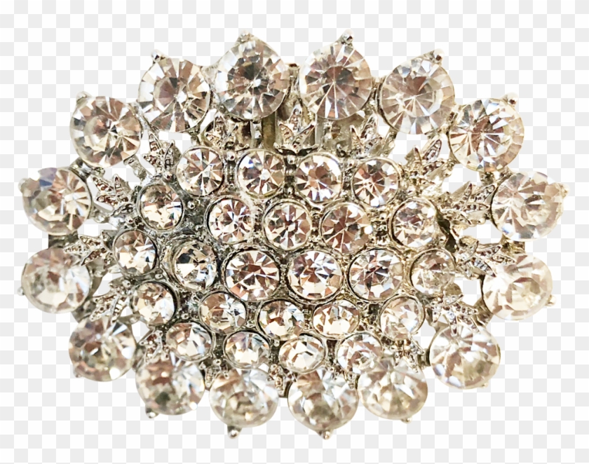 Eye Catching Rhinestone Flower Clip - Crystal - Png Download #1718984