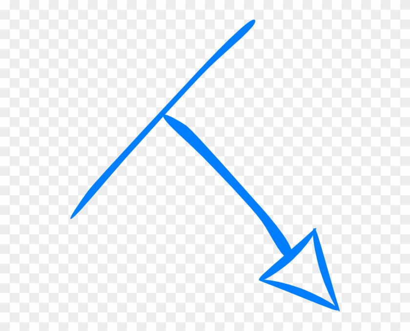 Embedded Blue Arrow Point Down Right Svg Clip Arts - Png Download