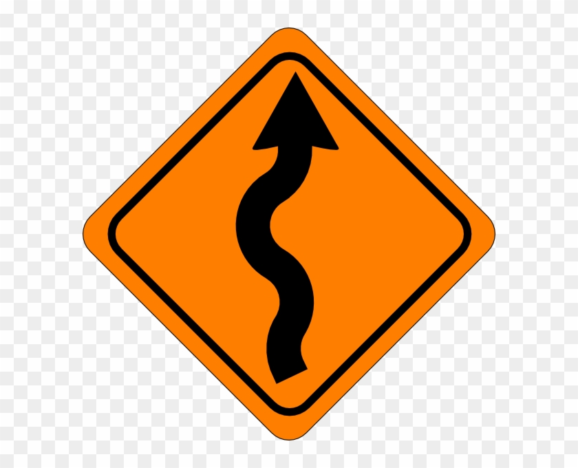 Highway Clipart Curvy - Road Sign Clip Art Png Transparent Png