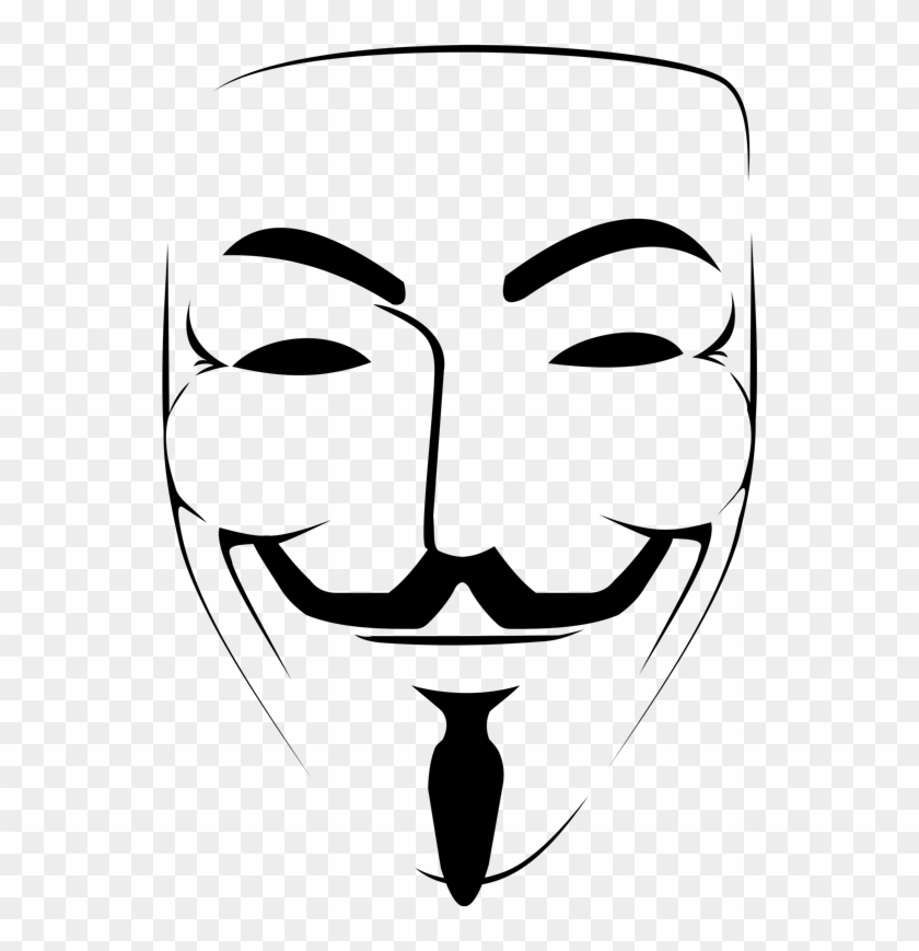 Guy Mask Anonymous, Symbols, Tatoo, Stencils, Tattoo - Anonymous Sticker Clipart