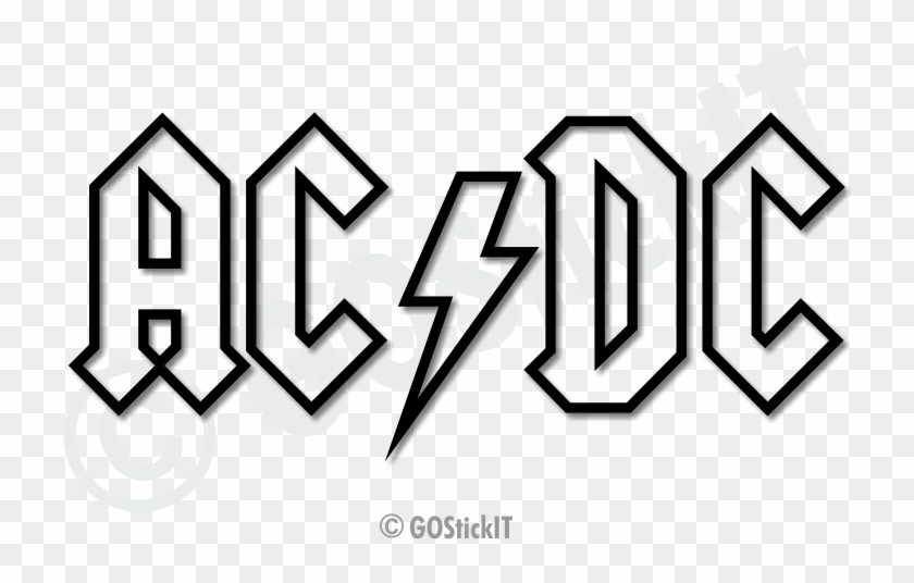 Ac Dc Coloring Pages - Ac Dc Logo White Clipart