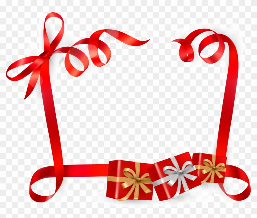 Gift Card Ribbon Euclidean Vector - Gift Ribbon Vector Clipart #1721182