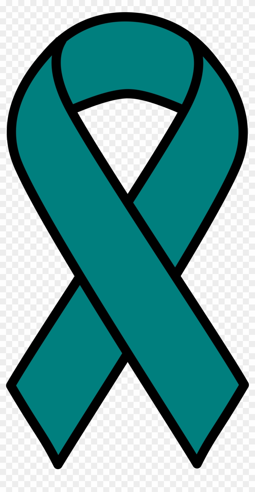 This Free Icons Png Design Of Teal Ovarian Cancer Ribbon Clipart