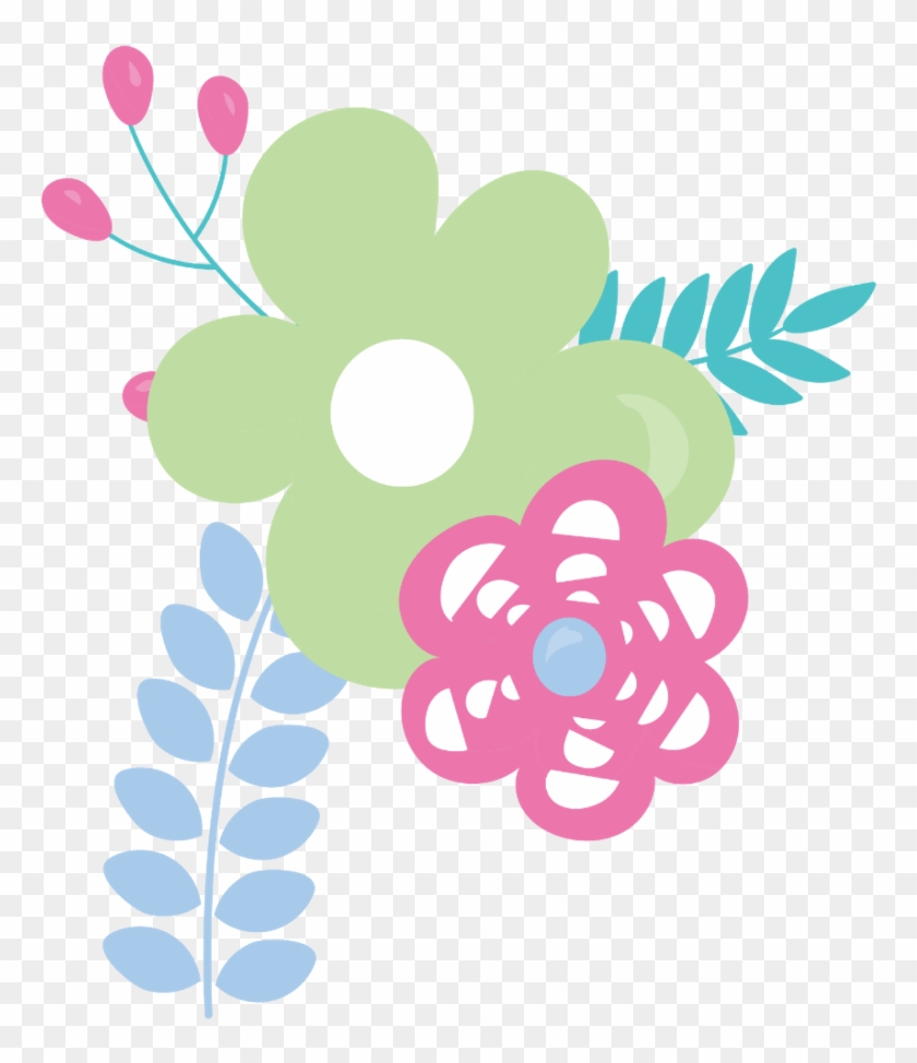 Vector Flor Flores Floral Pastel - Flores Vectores Png Clipart #1721399