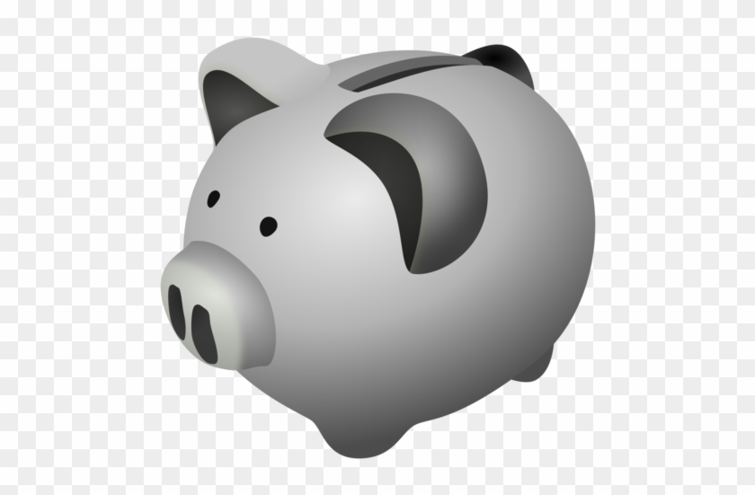 Piggy Bank Money Saving Fixed Deposit - Piggy Bank Clipart Grey - Png Download #1722075