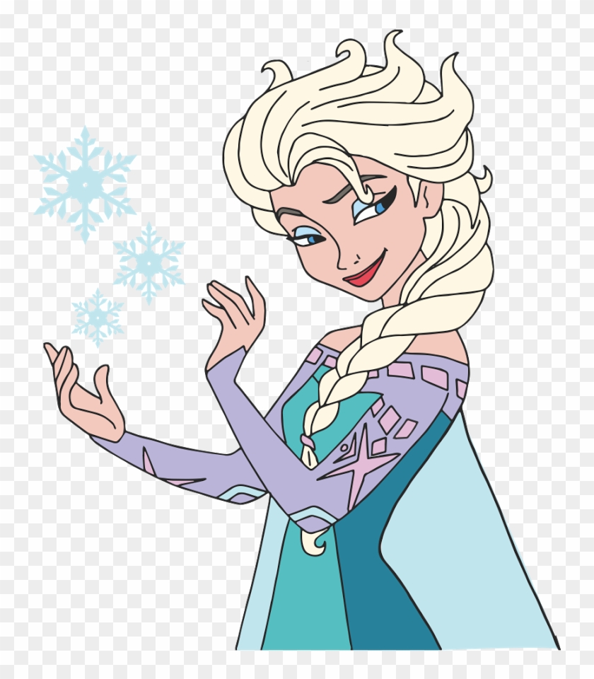 Princess Elsa Frozen Cartoon Characters Vector - Princesa Elsa Vector Png Clipart