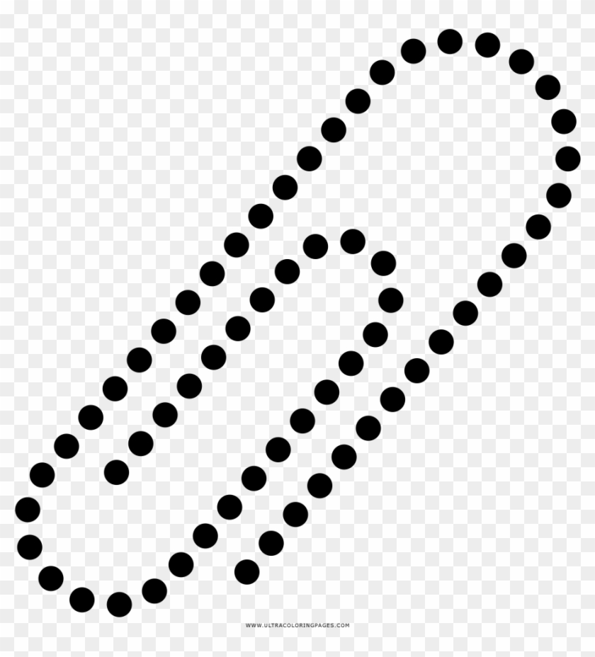 Paper Clip Coloring Page - Dots Pattern - Png Download