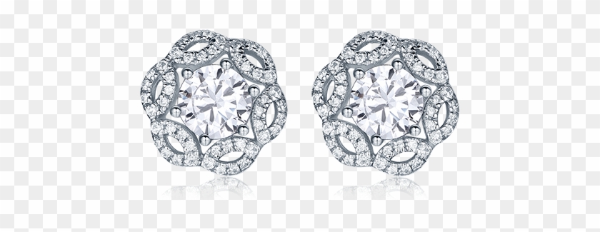 Enchanting Floral Multi-way Diamond Earrings Setting - Earrings Clipart #1723006