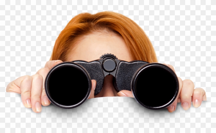Phone Royalty-free Binoculars Services Design Interior - Chica Con Binoculares Clipart #1724011
