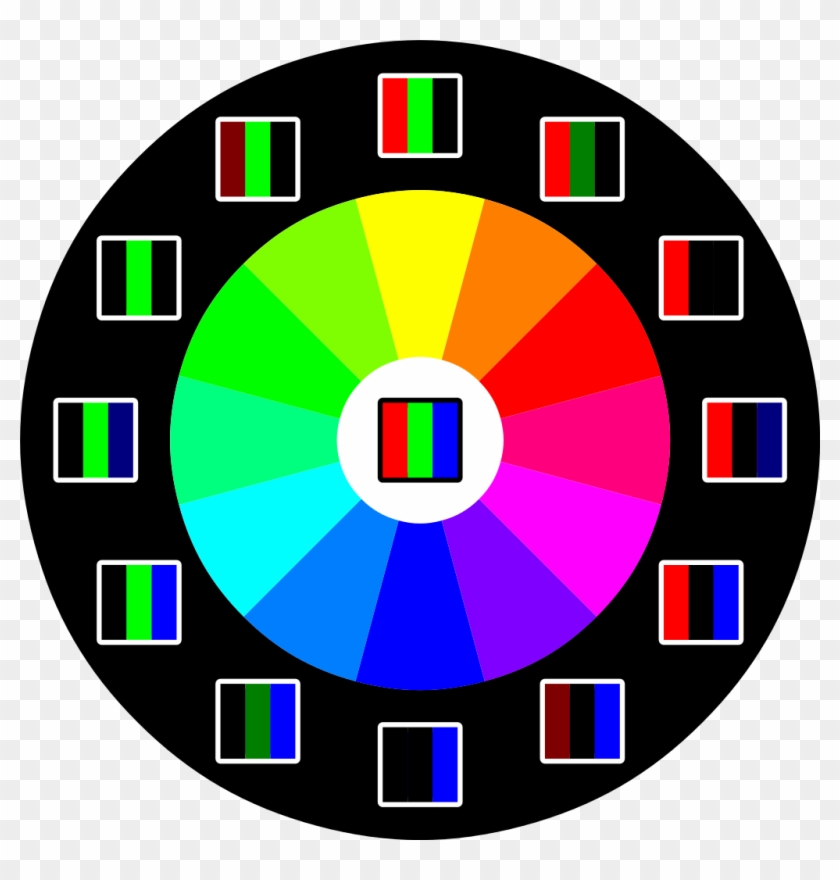 Rgb Color Wheel Pixel - Pixel Color Wheel Clipart #1724014