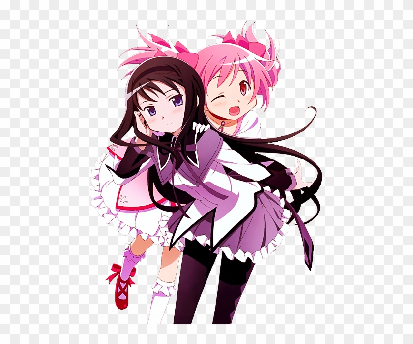 “ Transparent Cuties ” - Anime Girl Best Friends Clipart
