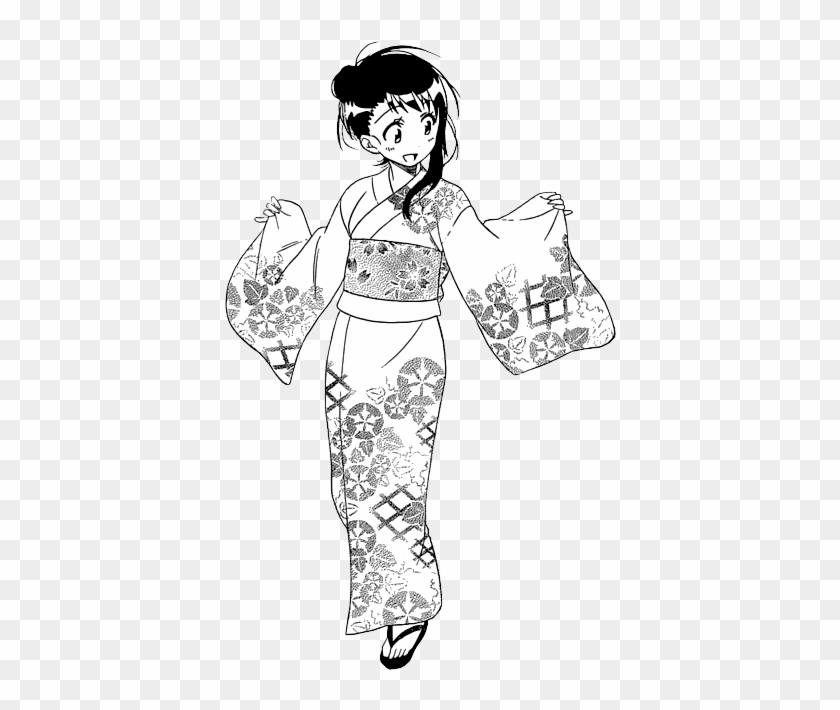 Download Image - Monochrome Transparent Anime Girl Clipart
