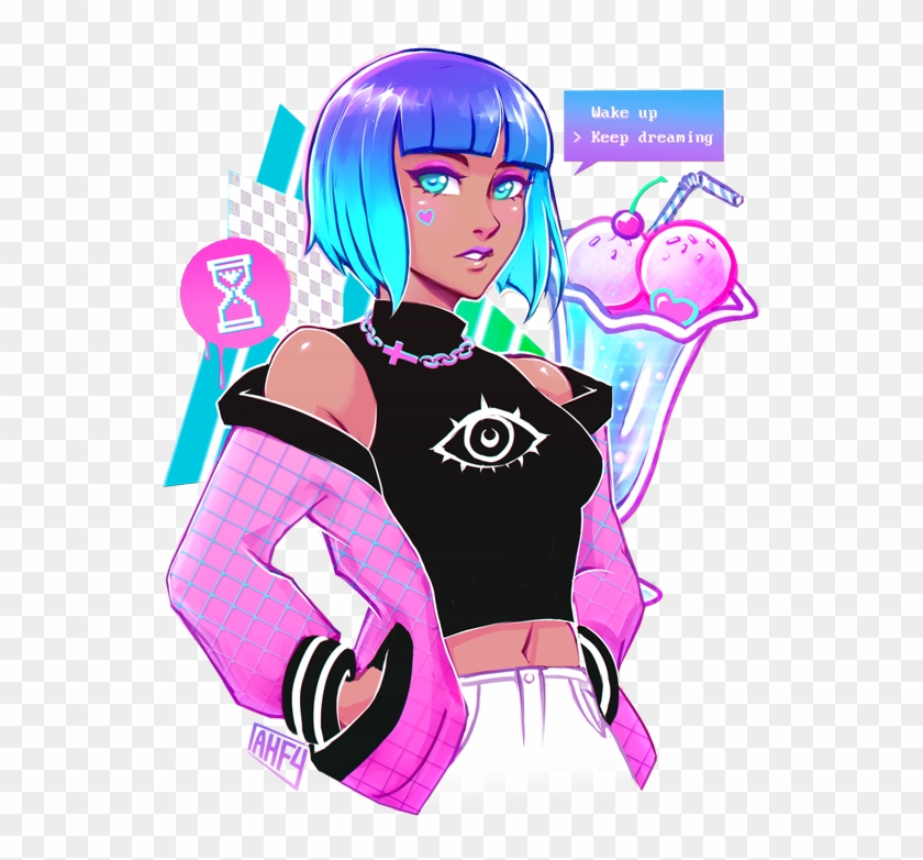 Anime, Iahfy, Parfait, Original, Tumblr - T-shirt Clipart