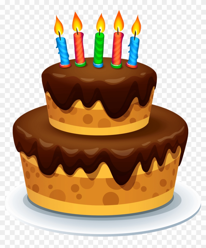 Birthday Cake With Candles Clip Art - Png Download