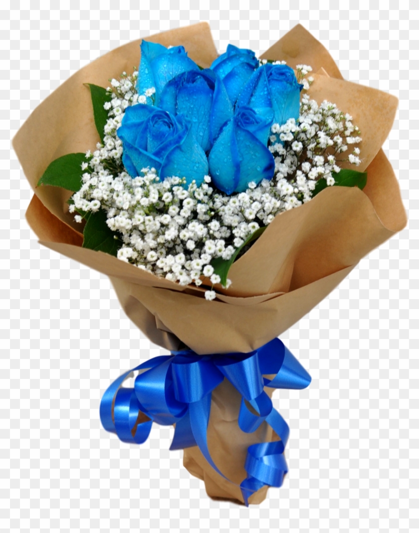 Dsc 0244 Clipped Rev - Blue Roses Bouquet Singapore - Png Download #1725218