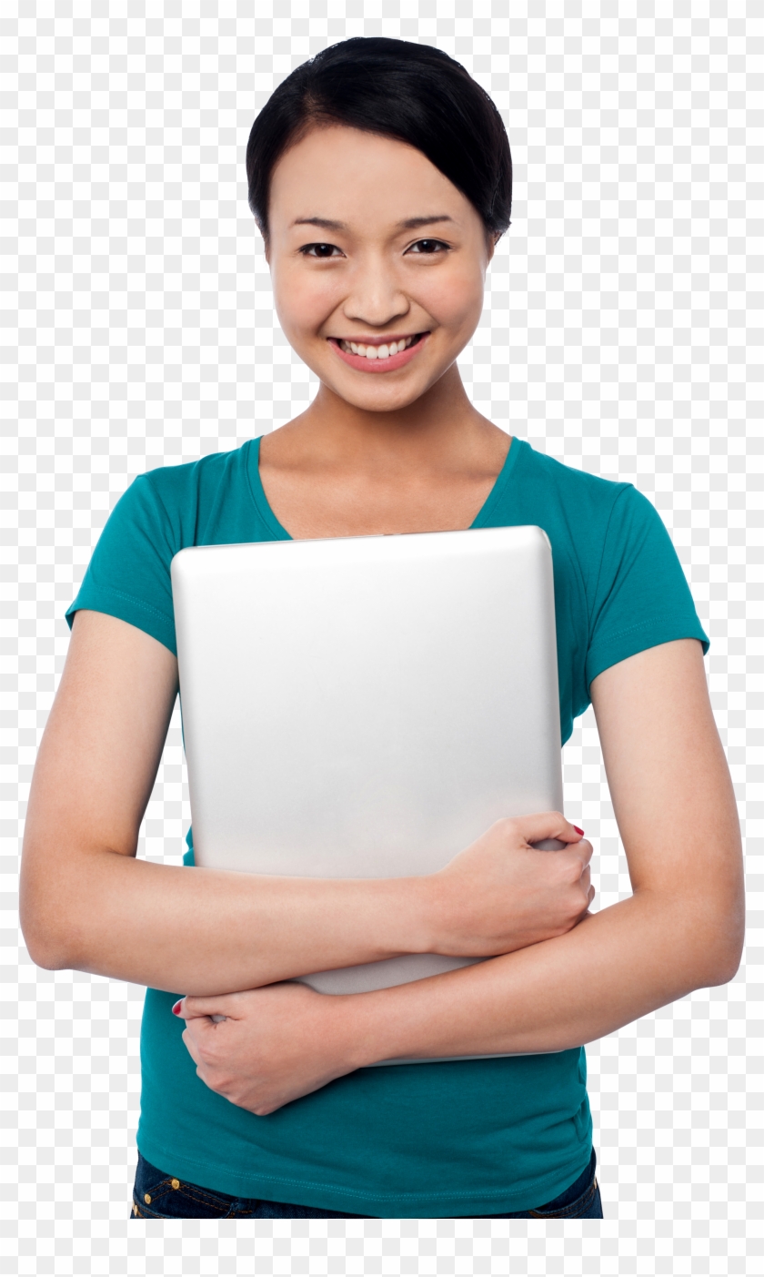Girl With Laptop - Girl Clipart