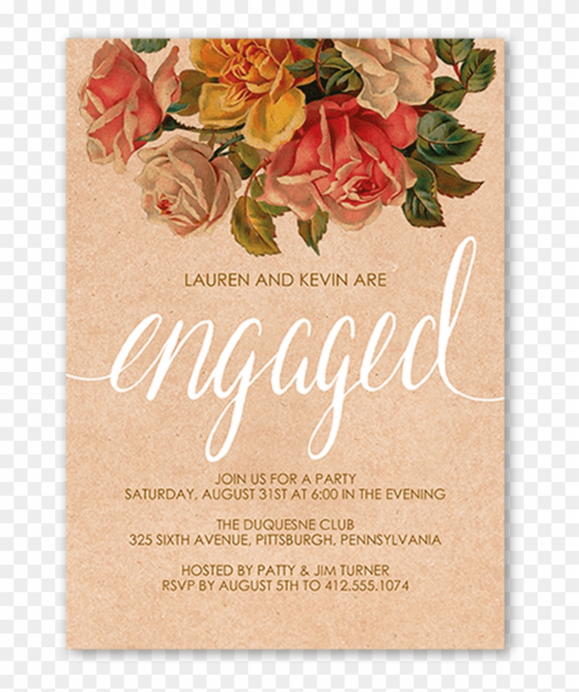 Flower Engagement Invitation Clipart #1726533