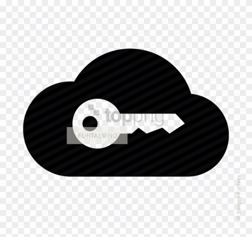 Free Png Vector Icon Of Key Over Cloud - Label Clipart