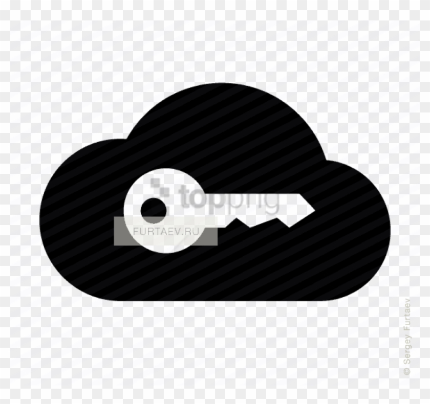 Free Png Vector Icon Of Key Over Cloud - Label Clipart #1727228