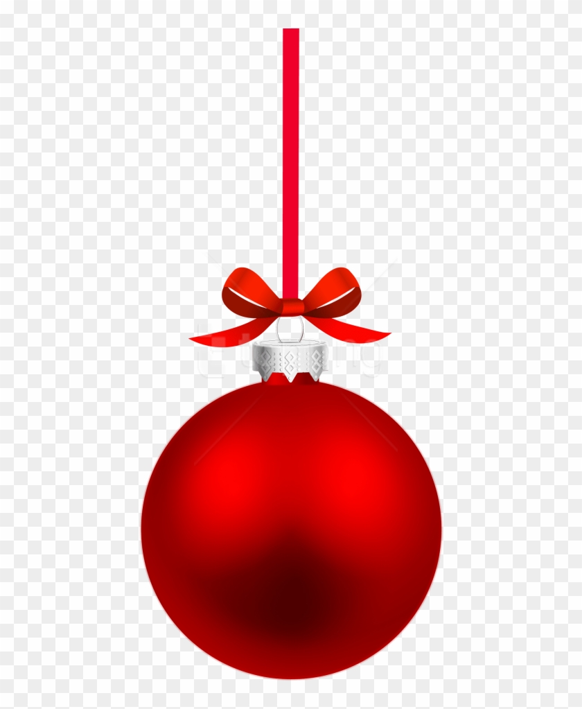 Free Png Download Red Hanging Christmas Ball Clipart - Red Christmas Ball Png Transparent Png
