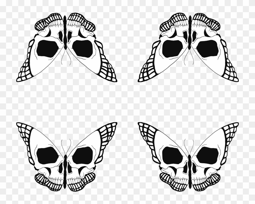 Clip Art Images - Butterfly With Skull Face - Png Download #1727478