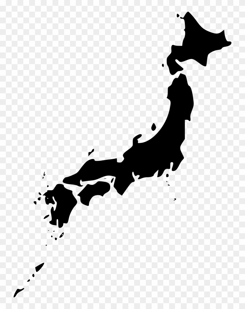 Png File Svg - Japan Map Black Clipart #1727584