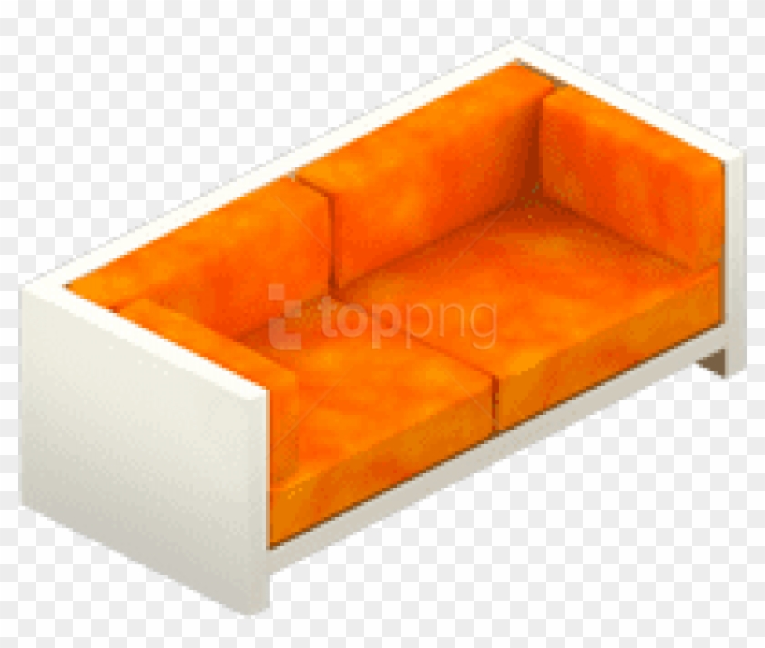 Free Png Vip Orange Velvet Couch Png - Sofa Bed Clipart