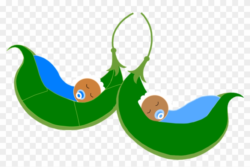 Babies In Pods - 2 Beans In A Pod Clipart