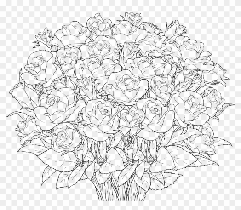 #flower #outline #floralwrap #draw #drawing #freetoedit - Line Art Clipart #1728231