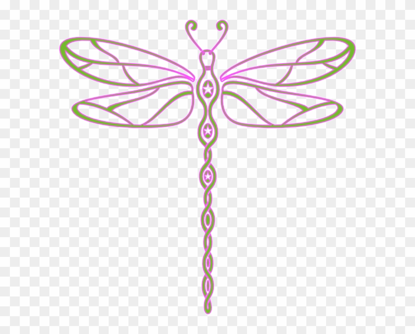 Small - Pink Dragonfly Clipart - Png Download #1728380