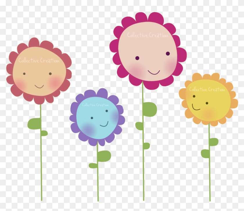 Tumblr Cute Png - 4 Flowers Clip Art Transparent Png #1728873