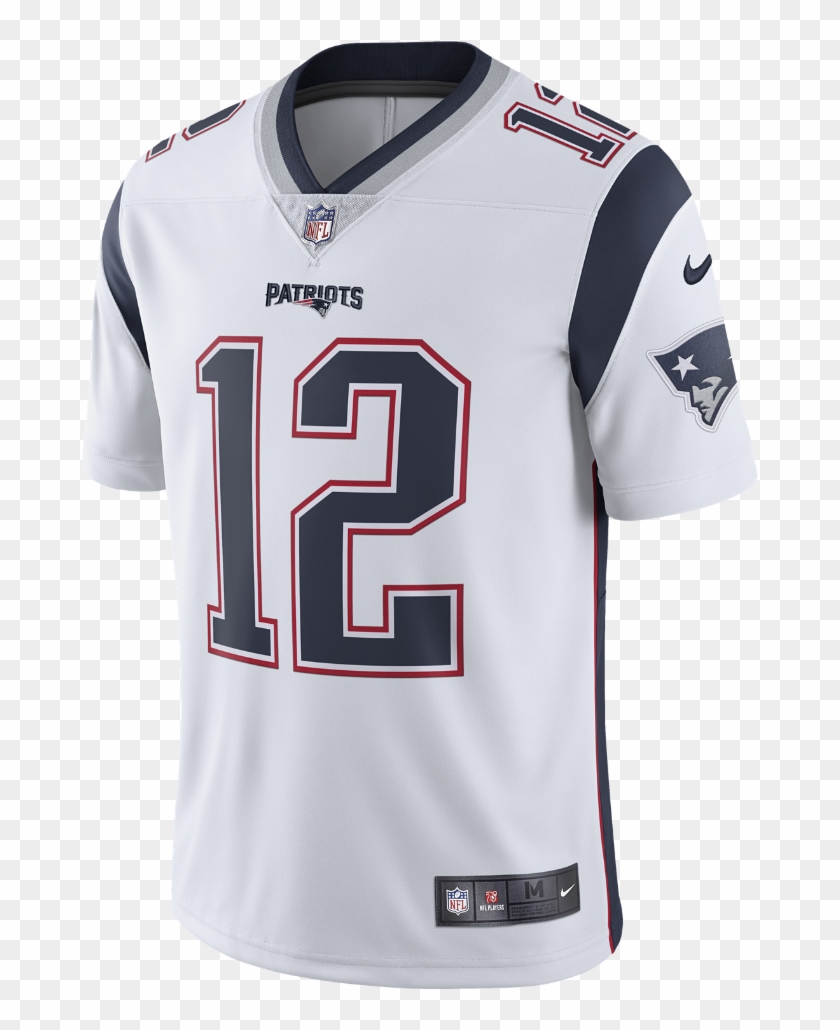 Nike Nfl New England Patriots Limited Men's Football - Tom Brady White Jersey Clipart