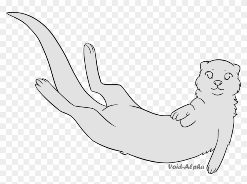Drawn Otter Hand - F2u Otter Base Clipart #1730183